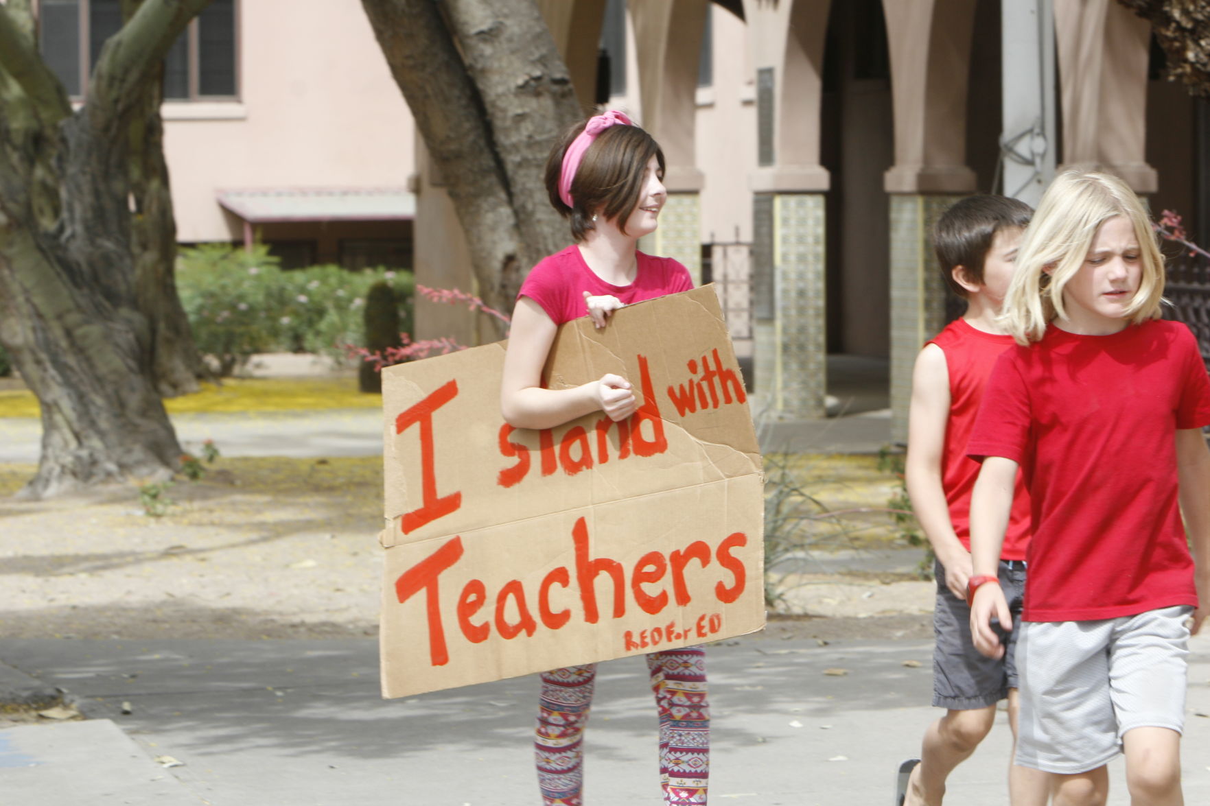 Teacher rally girl